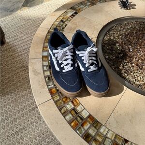 Men's Navy and White Sneakers